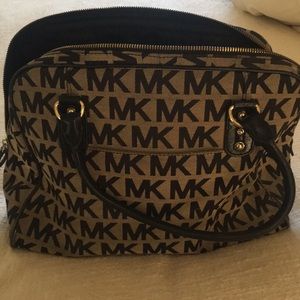 Michael Kors Black and Tan purse